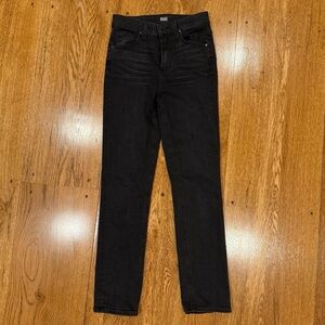 PAIGE Sarah Slim Jeans (Black, Size 25)